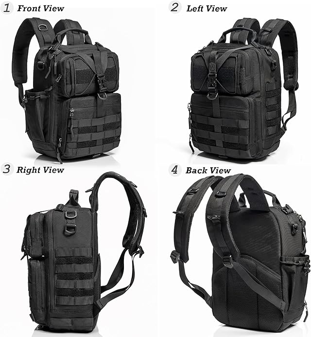 NICGID Tactical Military Backpack Daypack Molle Army Assault Pack Bug Out Bag Travel Fishing Hiking Trekking Rucksack