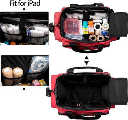 Trunab Home Health Nurse Bag Medical Bag Organizer with Handle and Shoulder Strap for Home Visit, Travel, Nursing Student