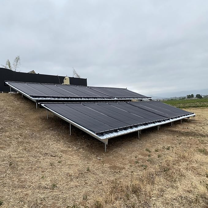 Industrial Grade Solar Pool Heater DIY Kit - Superior High-Wind Strapless Mounting System & Maximum Freeze Resistance (2-4'x6.5' / 52 Square Feet)