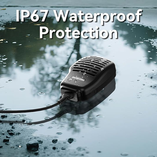 SAMCOM Walkie Talkie Speaker Mic,IP67 Waterproof 2 Pin Shoulder Speaker Label Mic 2 Pin for FPCN30A FPCN10A FWCN30A, 2 Packs