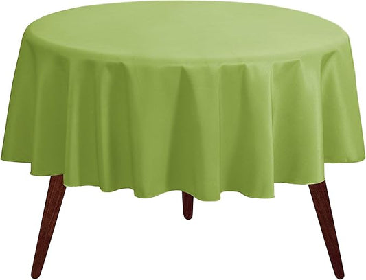 Gee Di Moda Round Tablecloth - 70 Inch Apple Green Round Table Cloth for 24 to 48 Inch Round Tables - Heavy Duty Washable Fabric - for Buffet Table, Holiday Party, Dinner, Wedding & Baby Shower