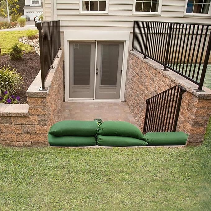 Sand Bags for Flooding 4Pcs Reusable Flood Barrier, 47.2x7.5 Inch Canvas Flood Water Barrier, Suitable for Indoor and Outdoor