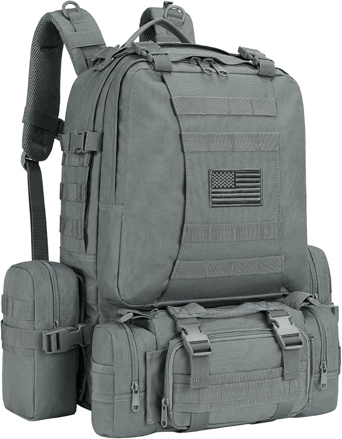 CVLIFE Tactical Backpack Military Army Rucksack 60L Large Assault Pack Detachable Molle Bag…