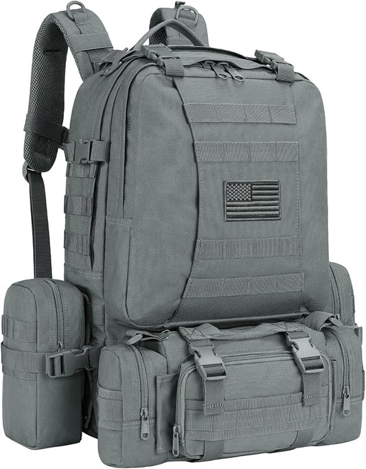 CVLIFE Tactical Backpack Military Army Rucksack 60L Large Assault Pack Detachable Molle Bag…