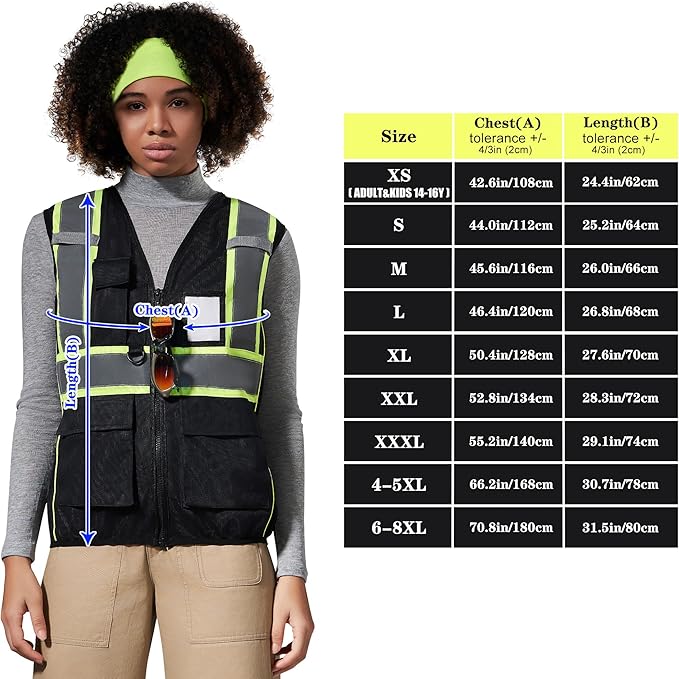 AYKRM Custom Logo Personalised Printed High Visibility Reflective 2 two tone work construction Safety Vest