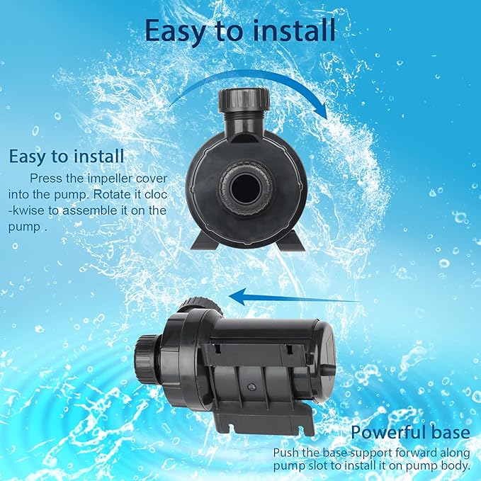 WaterRebirth (PC3000,3000GPH) High Flow Submersible Water Pump-Home/Inline Water Pump-Submersible Pump-Water Transfer Pump-Aquarium Pump
