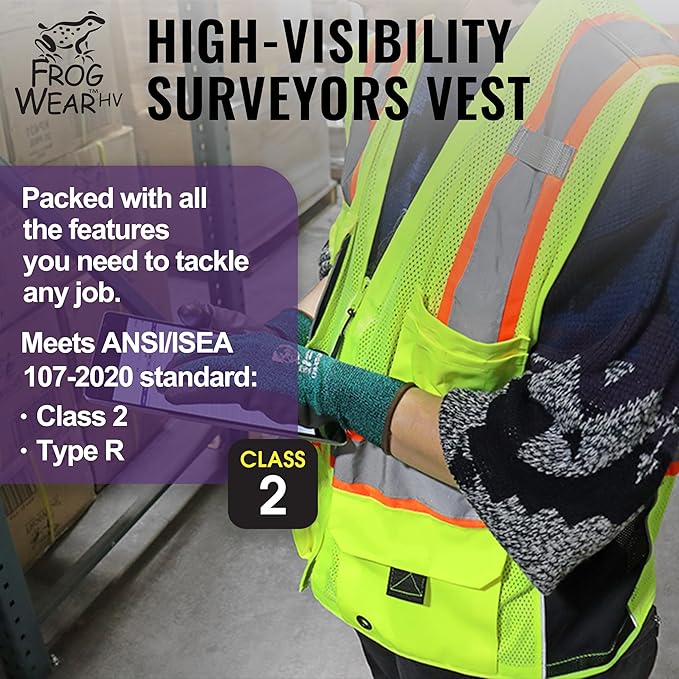 Global Glove High Visibility Safety Vest, Lightweight and Breathable