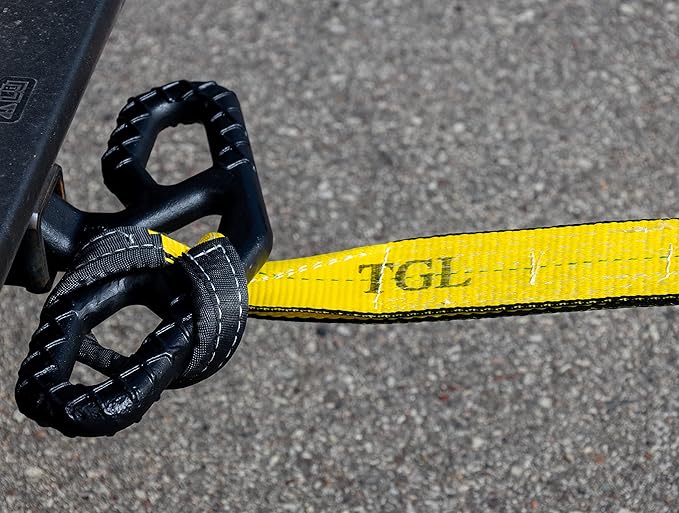 TGL Heavy Duty Tow Strap with Loops, 3" x 20', 30,000 lb Break Strength, Reinforced Loops - Emergency Strap for Truck, UTV, ATV - Compatible with Jeep Accessories, Ford, Toyota.