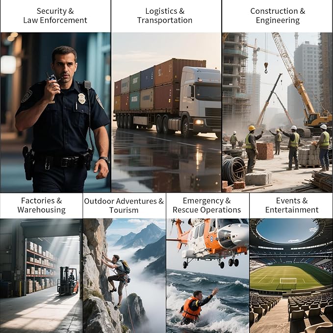 Global Walkie Talkies Unlimited Range Nationwide PTT 4G LTE PoC Two Way Radios Long Range - 5000mAh Type-C Battery with SIM Cards (2 Pack)