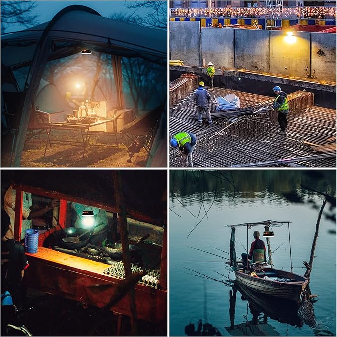 10000mAh 30W Rechargeable Camping Light with Remote 3000LM 2700/4000/6500K/RED LED Camping Lantern Portable IP45 Waterproof Tent Lights Power Failur for Parents Christmas Gift