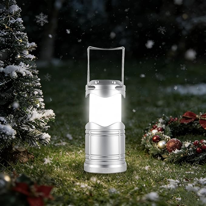 Lichamp LED Camping Lantern, 4 Pack Battery Powered Flashlight for Power Outages, Portable Collapsible Hanging Light Essential for Home, Outdoor, Emergency Lamp Survival Kit Gear for Hurricane, B4SL
