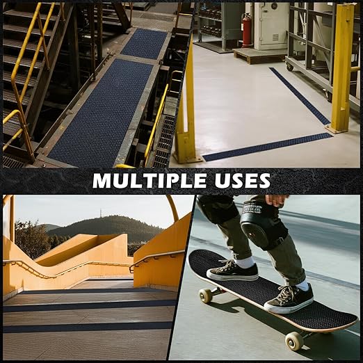 S&X Anti Slip Tape 2" x 60' Premium High Traction Non Slip Strip for Outdoor Stairs, Decks, Ramps - Waterproof & Durable