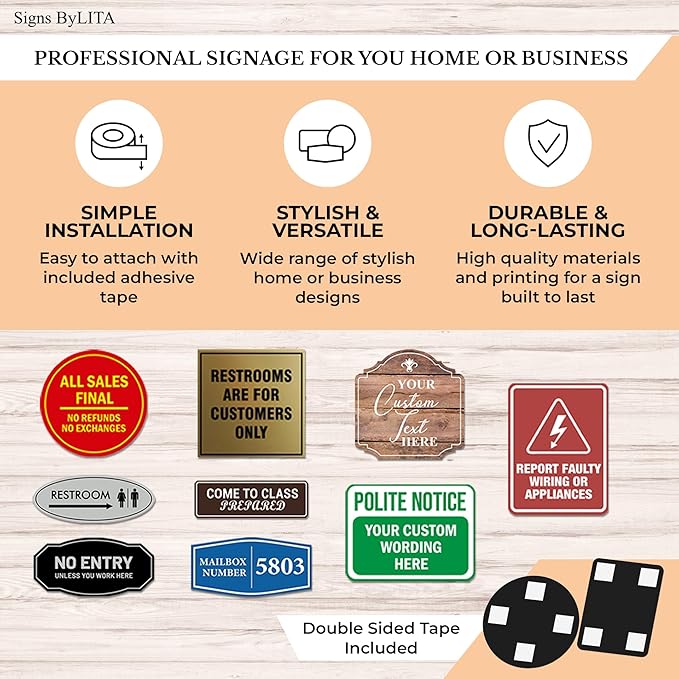 Signs ByLITA Circle Emergency Exit Only Sign (Light Grey/Burgundy) - Small 10 Pack