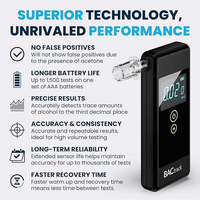 BACtrack Trace Breathalyzer (2 Pack) | Professional-Grade Accuracy | DOT & NHTSA Compliant | Portable Breath Alcohol Tester for Personal & Professional Use