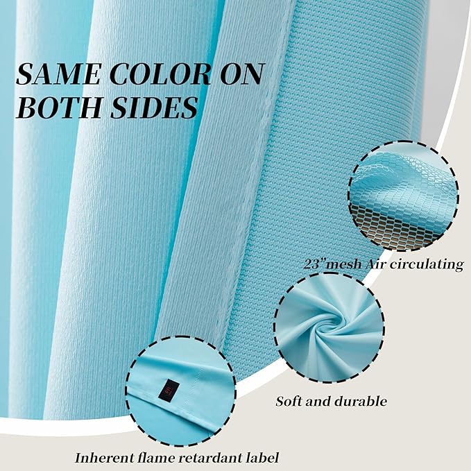 Cniuyhi 5x8ft Hospital Curtains with Grommets Medical Privacy Fire Retardant Hospital Curtains for SPA Lab Clinic Room Divider (1 Panel, Blue, 5x8ft)