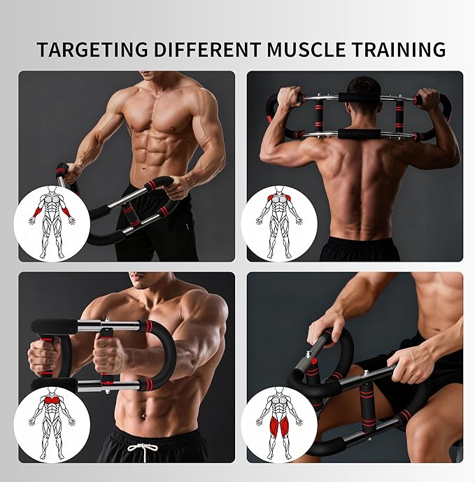 PROIRON Twister Arm Trainer, Adjustable Chest Workout Equipment, Arm Trainer for Men, Chest Trainer for Men, Shoulder Muscle Training, Portable Spring Resistance Home Fitness Equipment