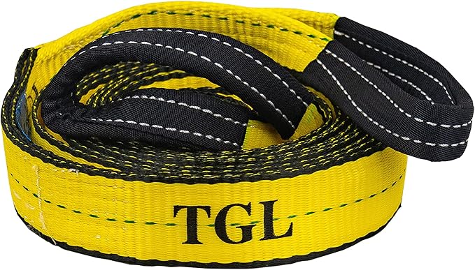 TGL 2 inch, 20 Foot ATV Tow Strap Heavy Duty with Reinforced Loops 10,000 Pound Capacity. Compatible with Polaris, Honda, Can-Am ATV, UTV Towing Strap, Tree Saver Strap.