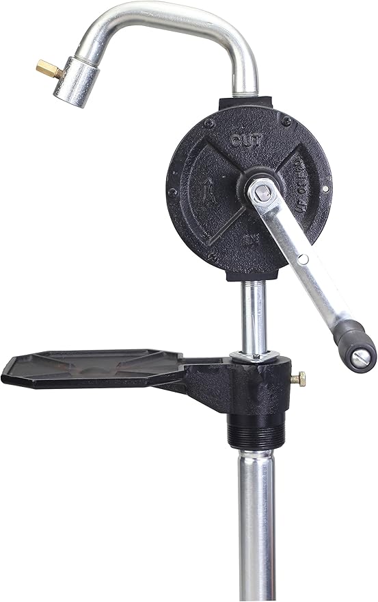 Groz 44084 Industrial Rotary Fuel Pump, with Steel Discharge Spout and Vacuum Breaker