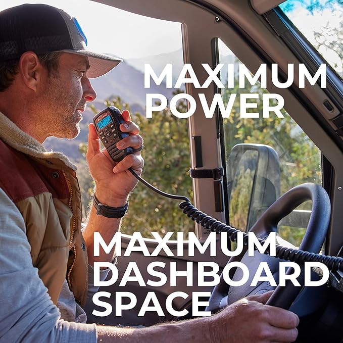 Midland® MXT575 GMRS Mobile Radio, Two-Way Radio with NOAA Weather Scan and Alert - for Farms, Ranches, Overlanding - Repeater Capable, Integrated Control Mic,- External Magnetic Mount