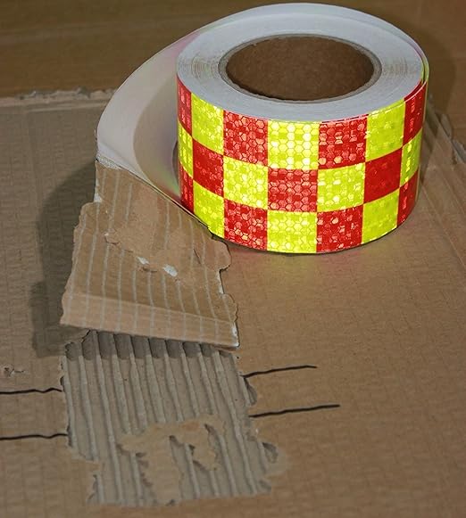 Industrial Reflective Tape 3 inch Wide for Automobile, Outdoor Waterproof High Visibility Safety Warning Adhesive Strips (166 feet)