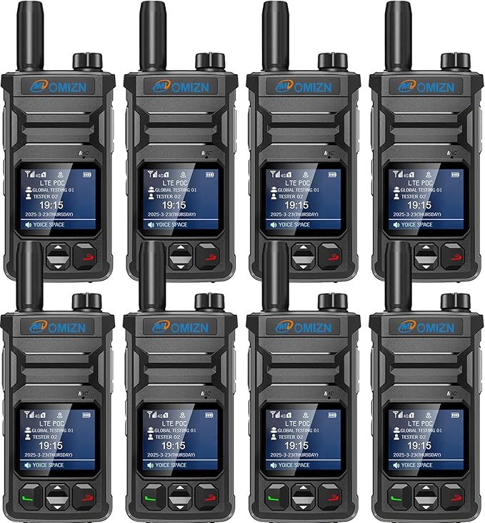 T6 Ultra-Slim Walkie Talkie with Unlimited Range Over 4G LTE, AES-256 Encrypted Two Way Radio, Noise Reduction, IP65, Type-C Charging, Lifetime Free Use