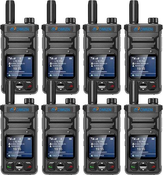 T6 Ultra-Slim Walkie Talkie with Unlimited Range Over 4G LTE, AES-256 Encrypted Two Way Radio, Noise Reduction, IP65, Type-C Charging, Lifetime Free Use