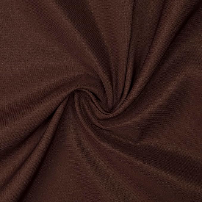 Gee Di Moda Round Tablecloth - 90 Inch Chocolate Round Table Cloth for 30 to 60 Inch Round Tables - Heavy Duty Washable Fabric - for Buffet Table, Holiday Party, Dinner, Wedding & Baby Shower