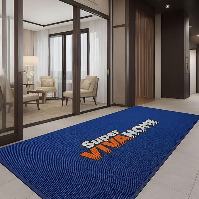 Custom Floor Mat Doormat Entryway Area Rug Welcome Carpet for Business Home Indoor/Outdoor Non Slip Washable Durable