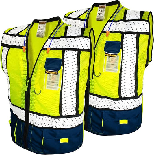 KwikSafety - SHERIFF & SPECIALIST Safety Vest [Multi-Use Pockets] Class 2 Reflective Vest ANSI OSHA Safety Vest for Men