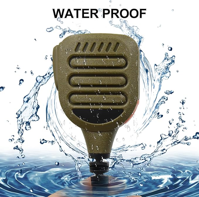 WODASEN Speaker Mic Walkie Talkie Handheld Microphone Shoulder Lapel Mics for GXT LXT GXT1000VP4 GXT1000 LXT500VP3 GXT1050VP4 LXT600 AVPH10 GMRS FRS X-Talker Radio (128-Tan)