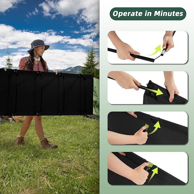 Elevon Camping Cot, 28" Extra Wide Sleeping Cot, Portable Folding Tent Camping Bed, Compact for Outdoor Travel, Base Camp, Hiking, Mountaineering, Lightweight Backpacking, 400lb Capacity