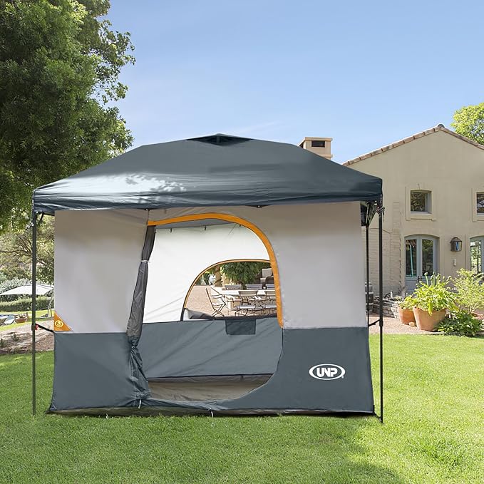 UNP Camping Canopy Tent - Inner Tent for 10' x 10' Pop Up Canopy, Simple Installation, Fully Vented Roof, Enclosed Canopy Space, Gray (Frame NOT Included)