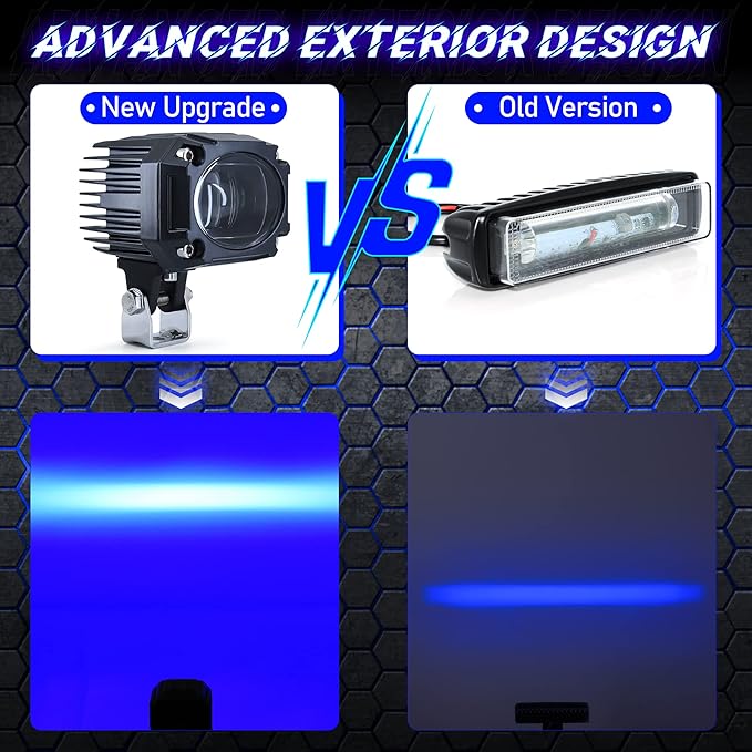 eTzone New LED Forklift Lights Blue LED Straight Line Forklift Safety Light 10W DC 10-80V Warehouse Hazardous Area Warning Lights 2 Pack