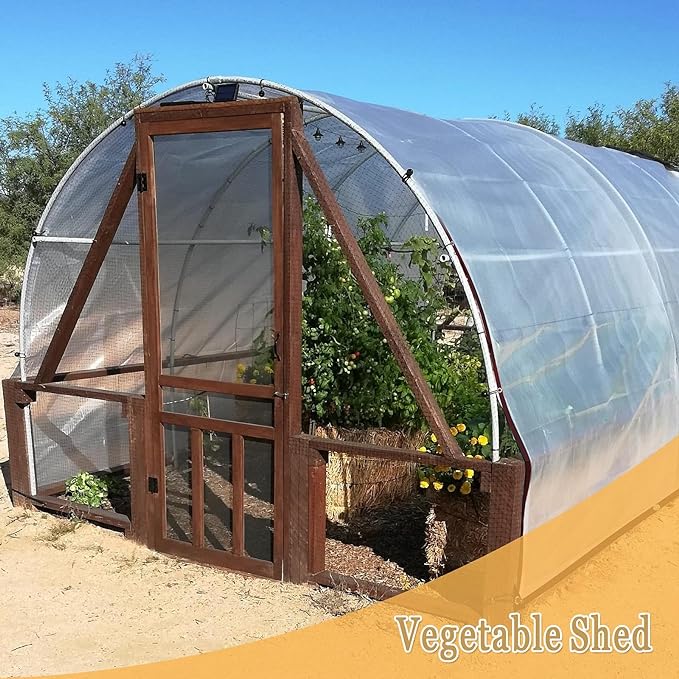 Clear Vinyl Tarp, 7x12ft - Large Tarps Heavy Duty Waterproof with Grommets - Ideal for Clear Window Plastic Winterizing Greenhouse Sheeting for Plants Gardens Chicken Coops