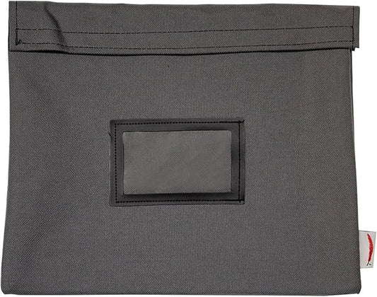 Fire Resistant Document Bag, 14" x 11", Water Repellent, Safe Storage Pouch, Money Bag, Fire and Water Resistant Document Holder (Gray)