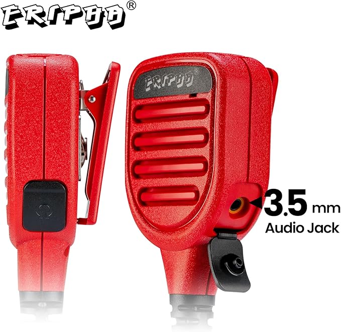 Speaker Microphone Shoulder Waterproof IP56 Compatible with Kenwood Two Way Radio with 3.5mm Jack (1 pcs)