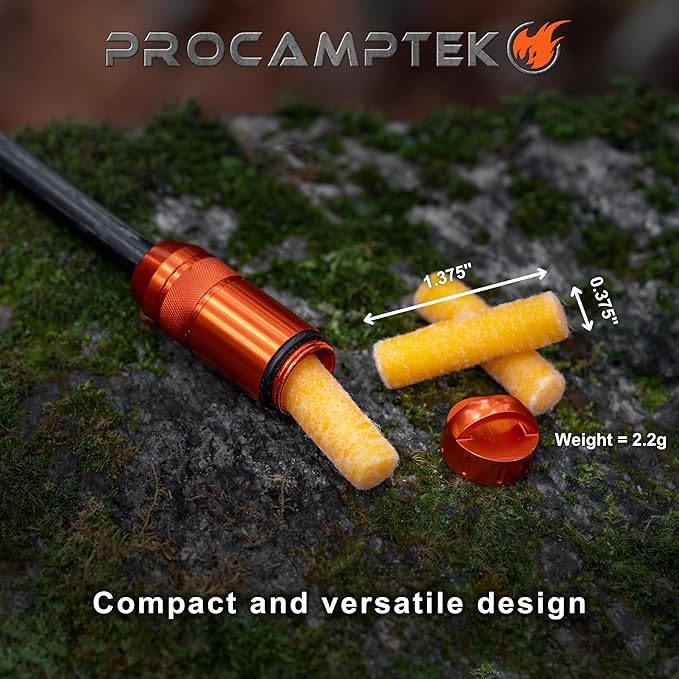 Procamptek Fire Plugs 100% Waterproof Fire Starter for Emergencies, Survival, Campfire, Fire Pits, Grills | Burns 5+ Minutes, All Natural, Non-Toxic
