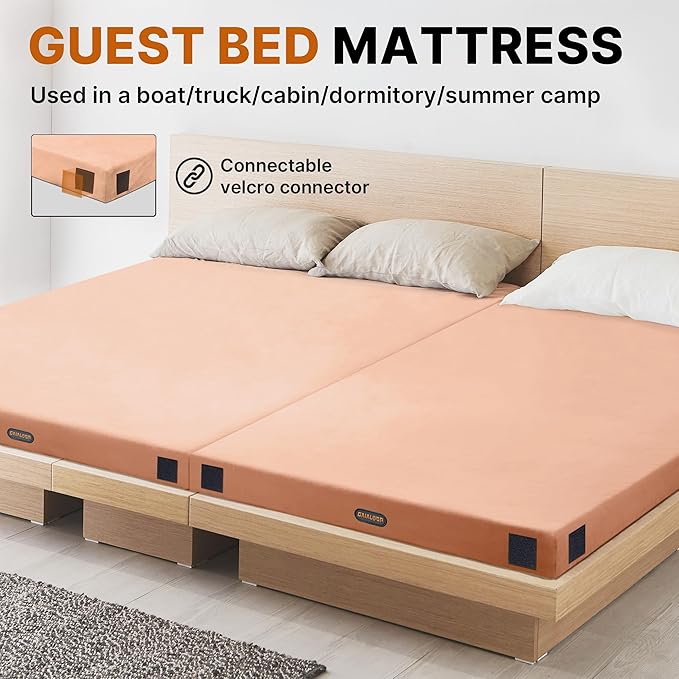 Floor Memory Foam Car Camping Bed Glamping Roll Up Futon Mattress, Japanese Floor Sleeping Mat Camp Cot Mattress Pad Travel Guest Side Sleepers [Cot: 72 * 24 * 3'']