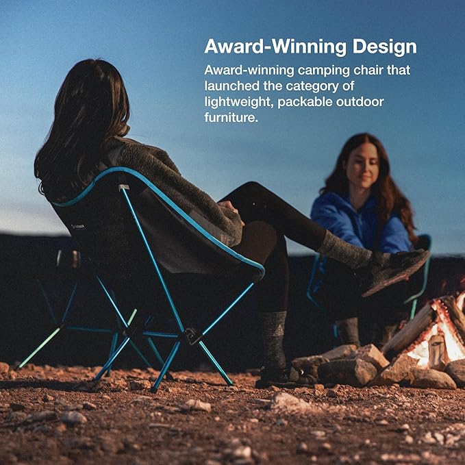 Helinox Chair One Original Lightweight Compact Collapsible Camping Chair Black/Blue, 2.1lbs Outdoor Chairs, Camping Chairs for Adult,Portable Chairs for Outside, Backpacking, Picnic, Adventures