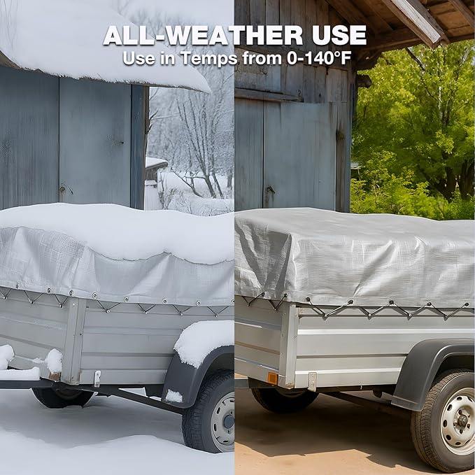 Tarp 10x20 Feet 14 Mil Heavy Duty Waterproof Tarp, Large Multipurpose Cover with Brass Grommets and Reinforced Edges, UV Resistant Thick Poly Tarps for Outdoor Camping Tent Pool Car