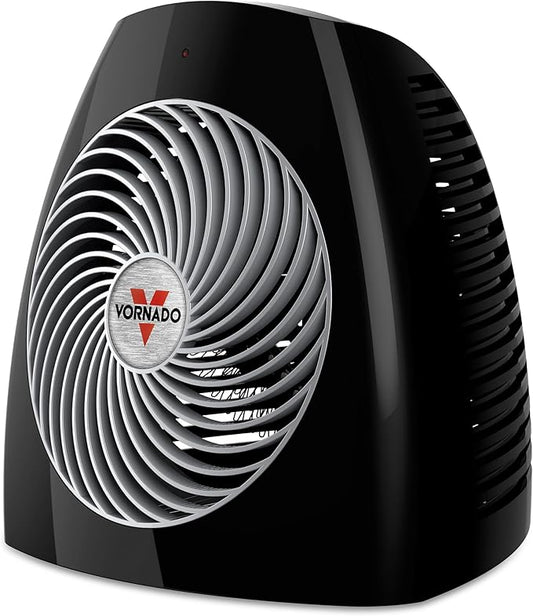Vornado MVH (2025) Space Heater, 3 Heat Settings, Adjustable Thermostat, Tip-Over Protection, Auto Safety Shut-Off System, Indoor Use, Whole Room Heating, Black