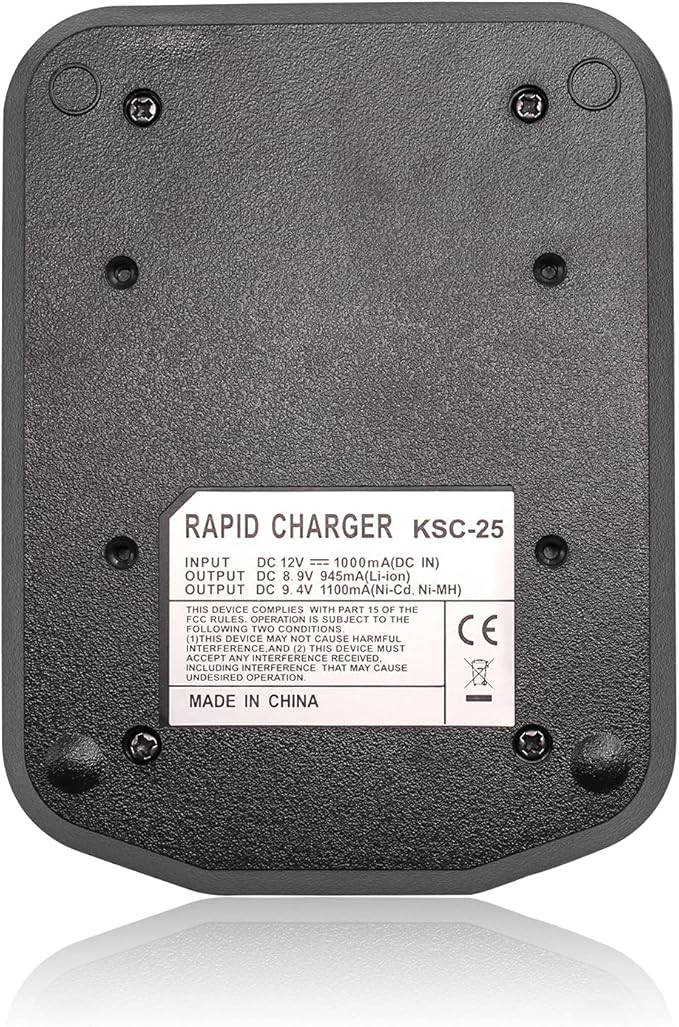 Replace KSC-25 Rapid Charger Compatible for Kenwood TK-2140 TK-3140 TK-2160 TK-3160 TK-2170 TK-3170 TK-2360 TK-3360 NX-220 NX-320 Radio KNB-57L KNB-55L KNB-35L KNB-56N KNB-26N