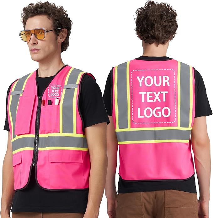 A-KSAFETY Custom High Visibility Reflective Safety Vest with logo