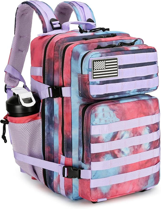 45L Tactical Assault Backpack 3 day assault pack with Molle Waterproof backpack Rucksack for Tactical Backpacks (Nebula Camo)