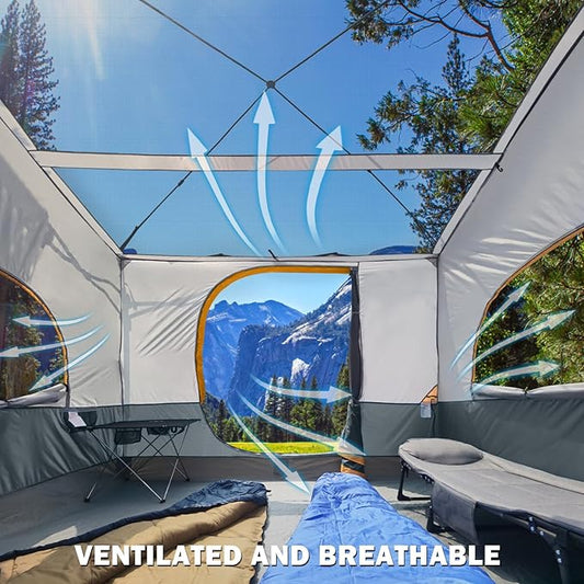 UNP Camping Canopy Tent - Inner Tent for 10' x 10' Pop Up Canopy, Simple Installation, Fully Vented Roof, Enclosed Canopy Space, Gray (Frame NOT Included)