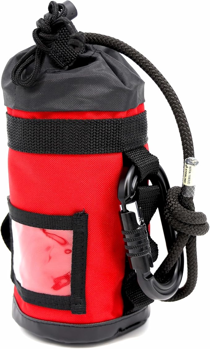 Lightning X Fire Rescue Personal Escape Rope Bag Bail Out Kit w/ 40' x 8mm Rope & Carabiner NFPA