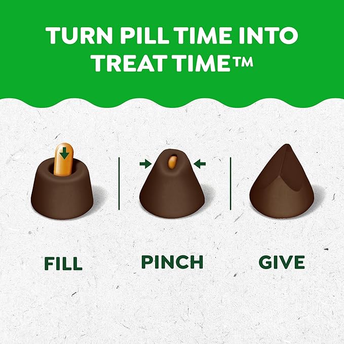 Greenies Pill Pockets for Dogs Large Size, Soft Dog Treats, Hickory Smoke Flavor, 7.9 oz. Pouch (30 Treats)
