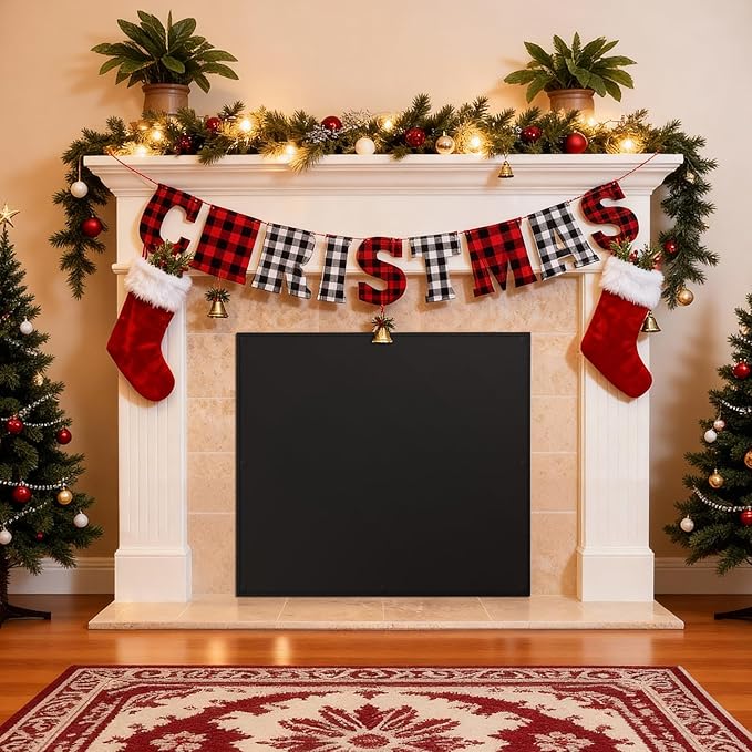 FLASLD Magnet Fireplace Cover Blocker, 39" x 32" Fireplace Blanket Stops Overnight Heat Loss, Fireplace Draft Stopper Save Energy for Iron Frame