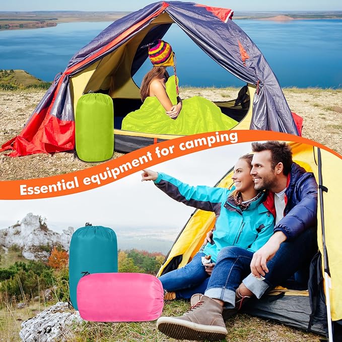Macarrie 6 Pack Bulk Sleeping Bags for Homeless Donation, 0 Degree Waterproof Sleeping Bags with Compression Sack for Adults Winter Cold Weather Care Camping Hiking Emergency