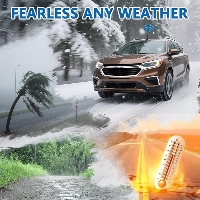 4 Inch Car Truck Antenna Replacement, Aluminum Car Wash-Proof Short Car Antenna Mast Vehicle AM FM Stereo Radio Antennas for Cars Trucks Pickups Off-Roads